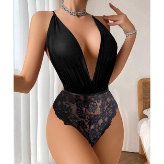 “Tess” Mesh/Lace Stretch Teddy Lingerie