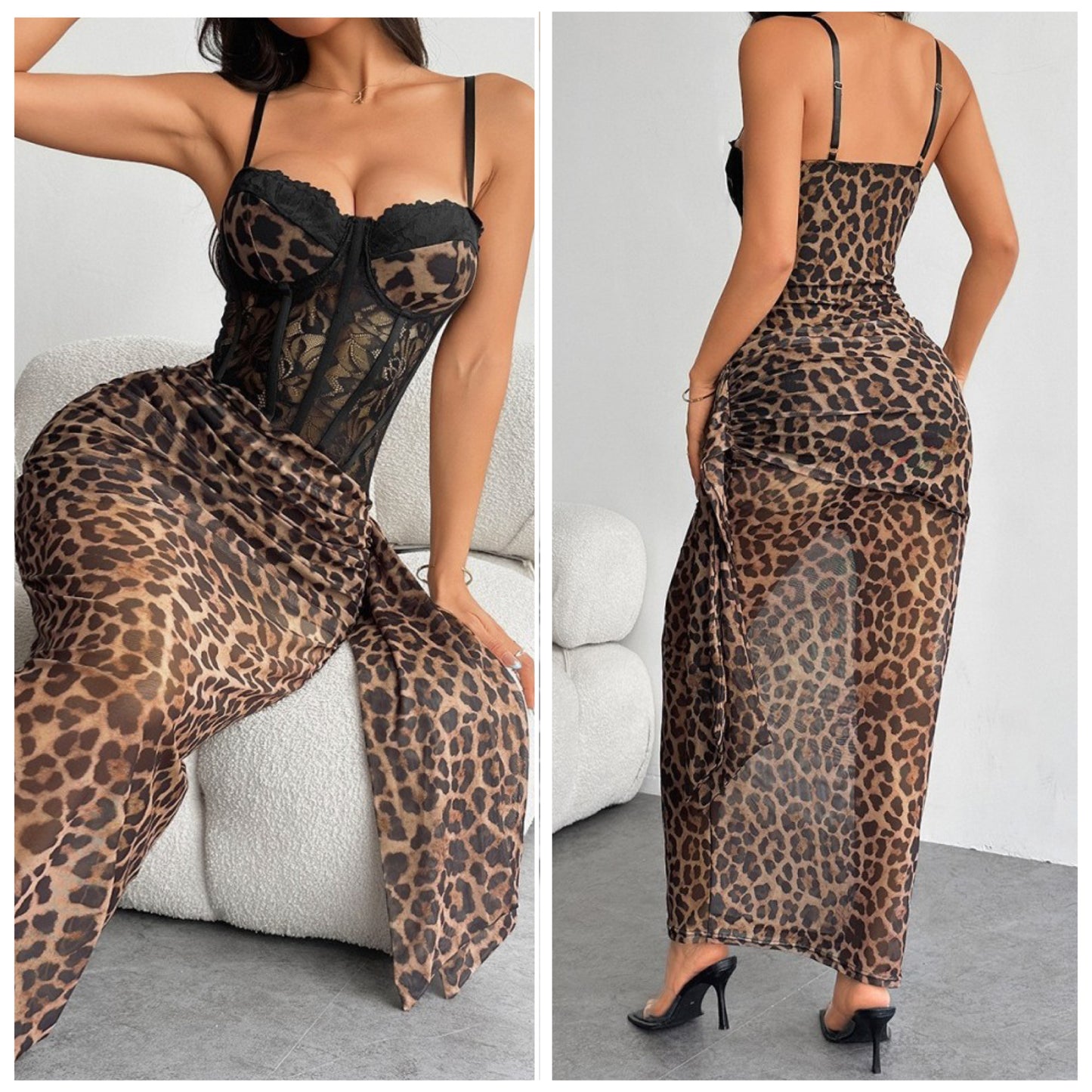 “Deluxe” Leopard Print Maxi Dress