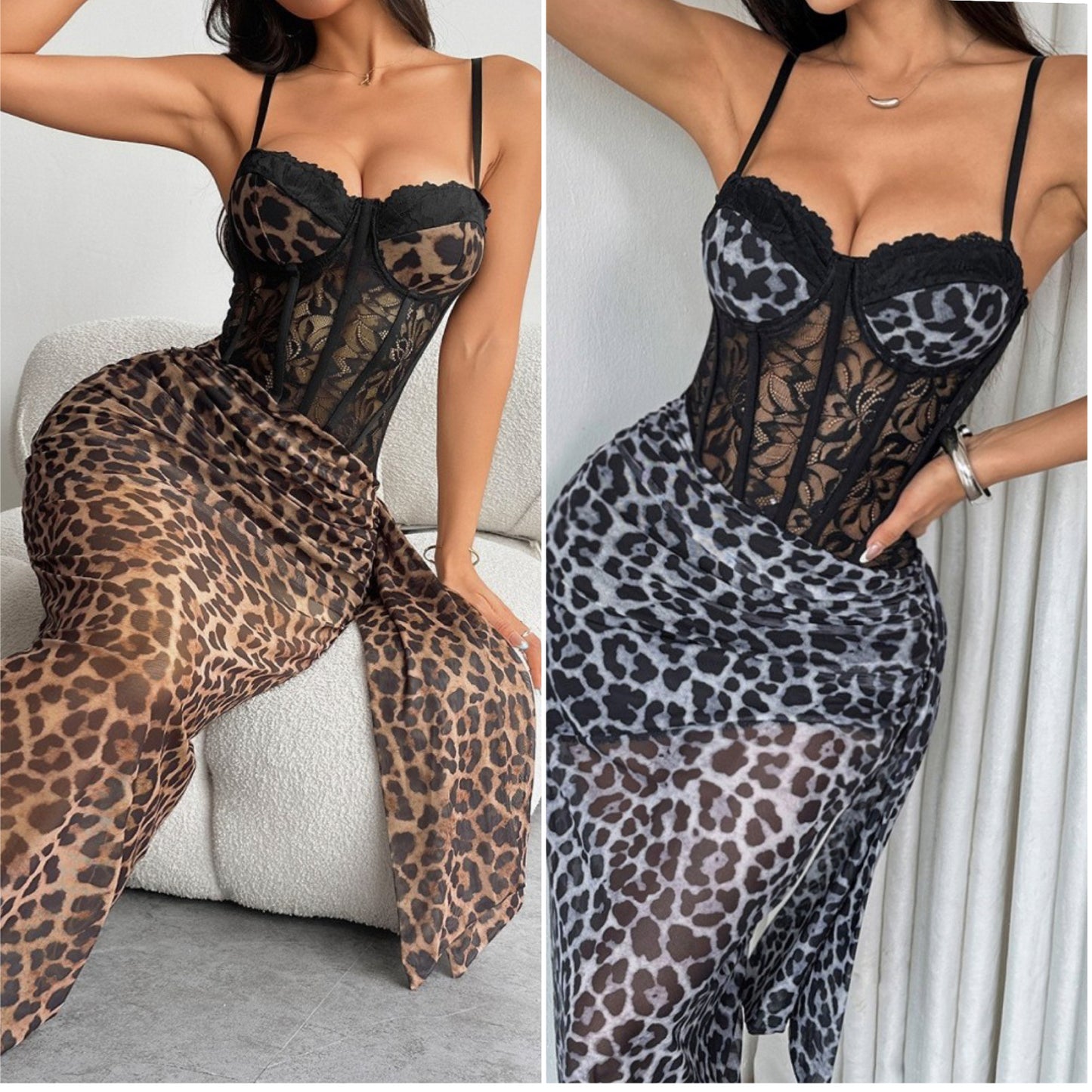 “Deluxe” Leopard Print Maxi Dress