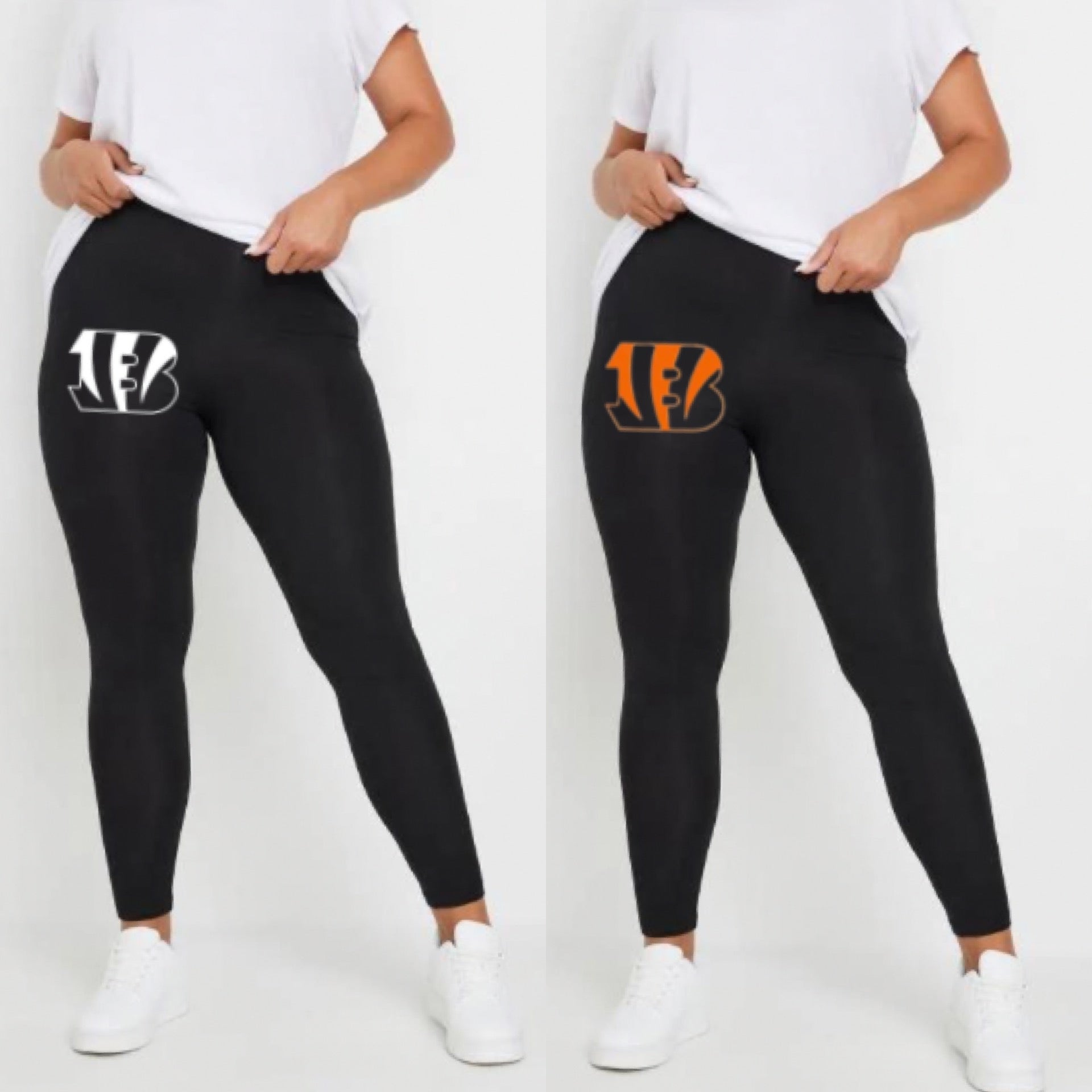 One Size Bengals Logo Black Leggings