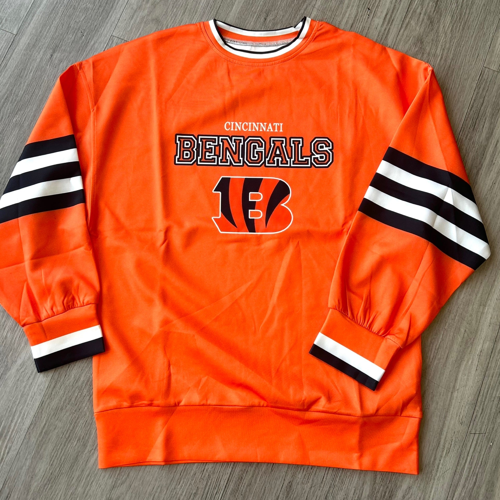 “Sideline” Orange Long Sleeve Polyester Cincinnati Bengals Shirt