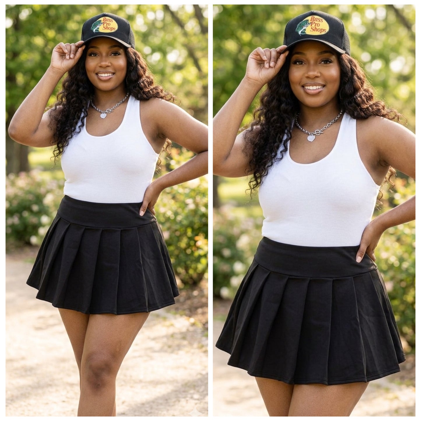 Plus Size Mini Pleated Tennis Skirt