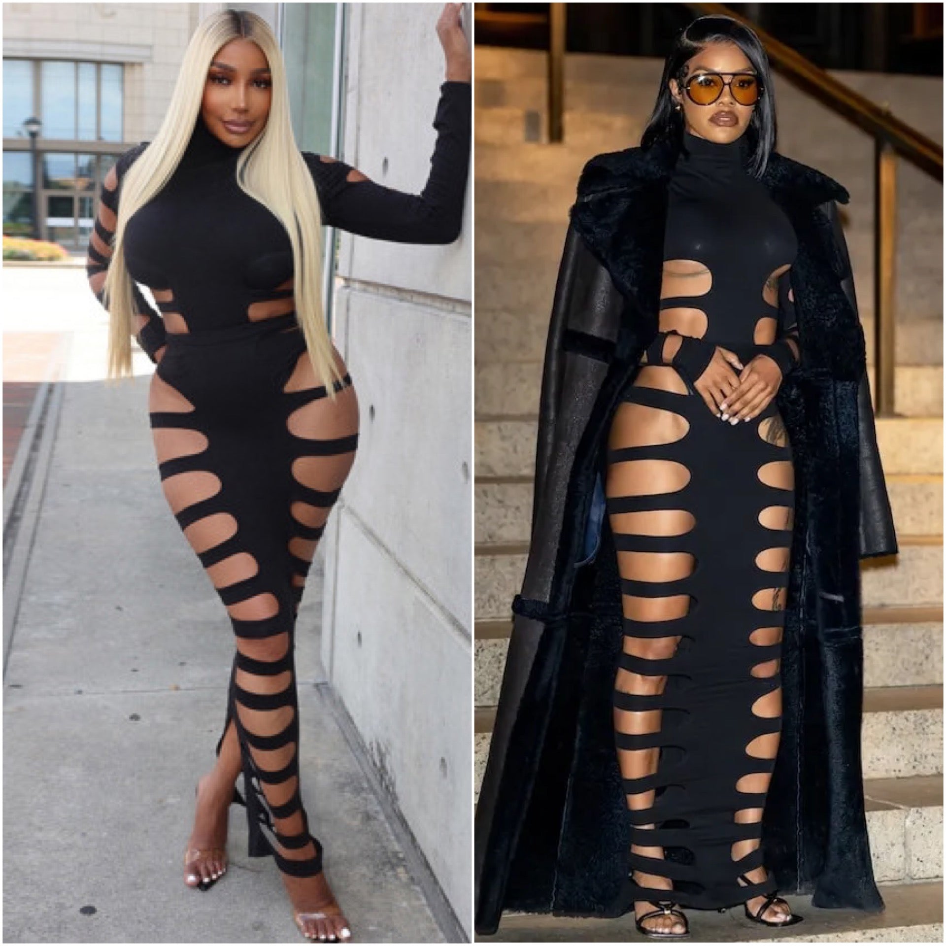 “Next Level” 2 Piece Cutout Bodysuit & Skirt Set FINAL SALE