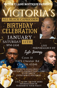 Victoria’s All Black Capricorn Birthday Celebration with Lyfe Jennings