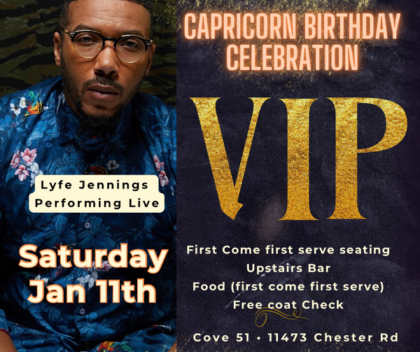 Victoria’s All Black Capricorn Birthday Celebration with Lyfe Jennings