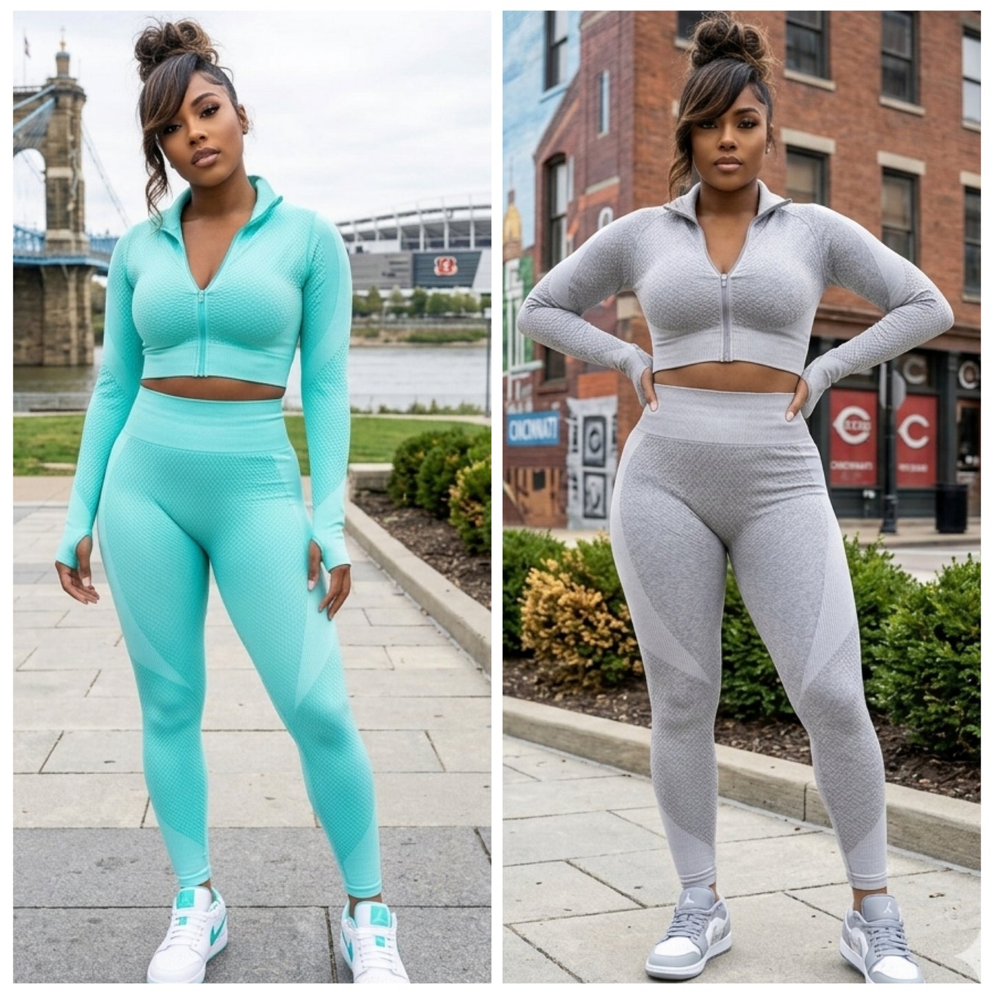 “Work It” 2 Piece Athletic Compression Legging Set