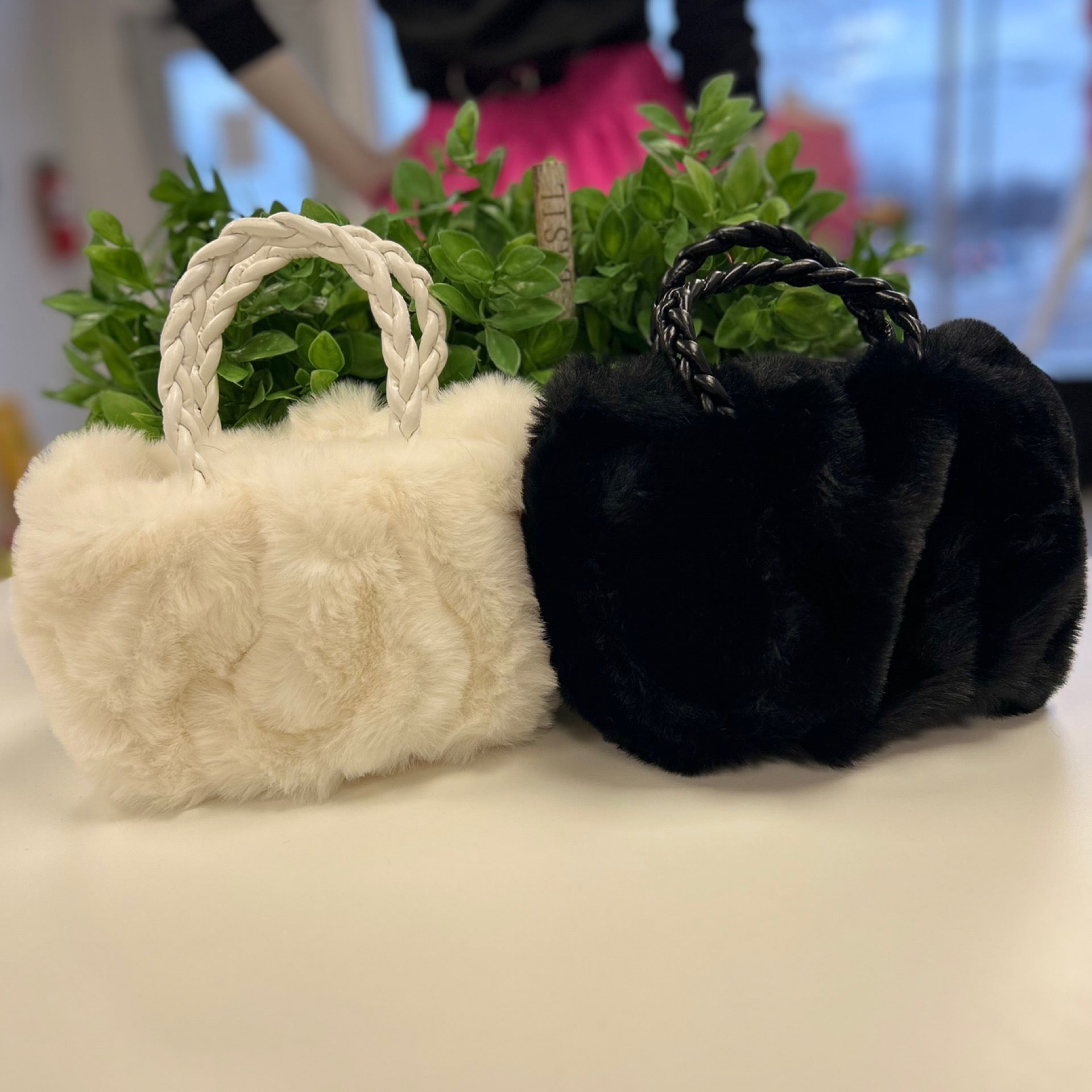 Fuzzy Round Handbag