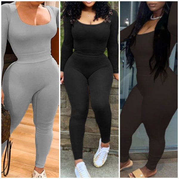 “Poly” Stretch Polyester 2 Piece Bodysuit & Legging Set