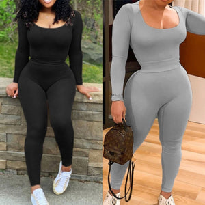 “Poly” Stretch Polyester 2 Piece Bodysuit & Legging Set