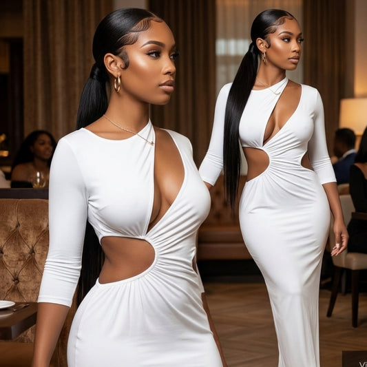 “Wifey” Cutout White Maxi Dress