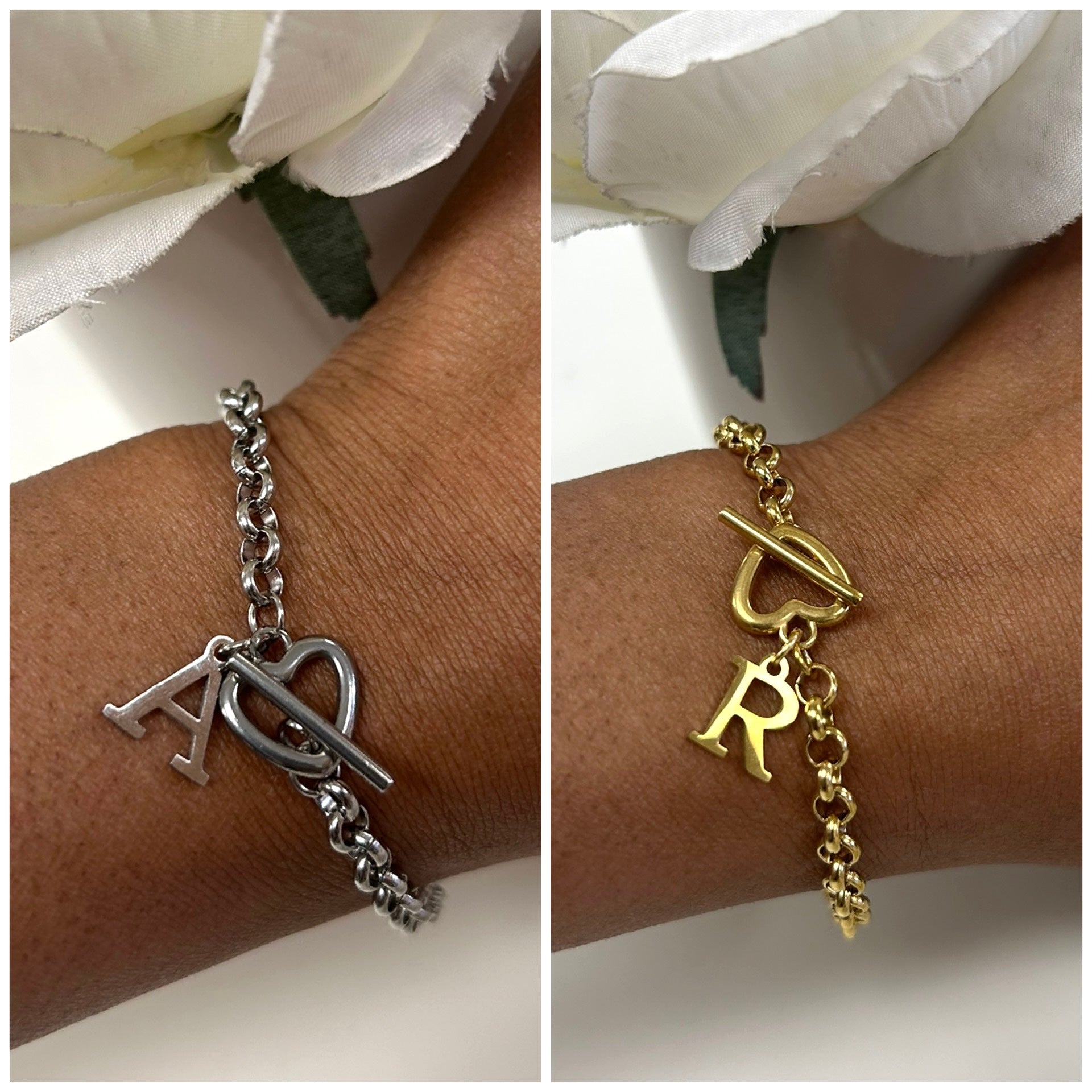 Charm Initial Bracelet