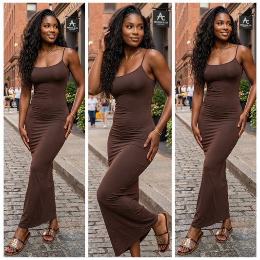 “Margarita” Spaghetti Strap Flare Maxi Dress
