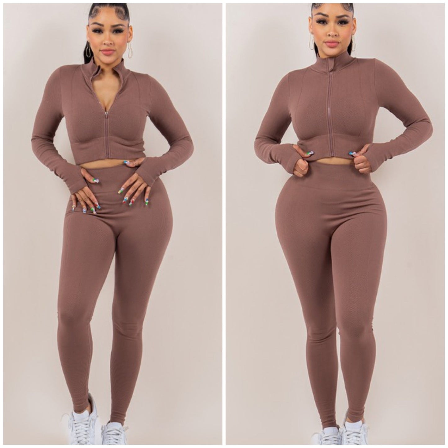 “Work It” 2 Piece Athletic Compression Legging Set