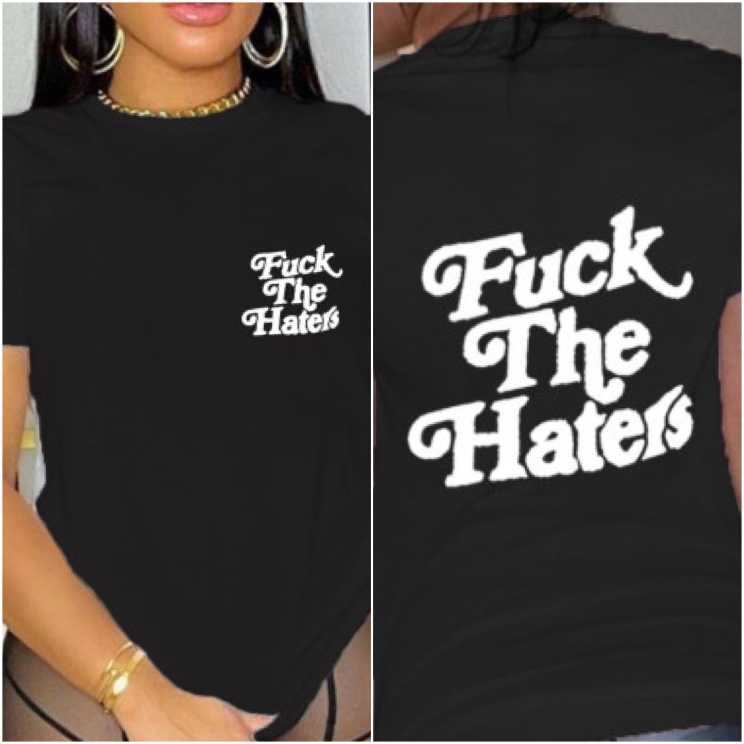 “The Haters” Short Sleeve Graphic Print Tee Shirt