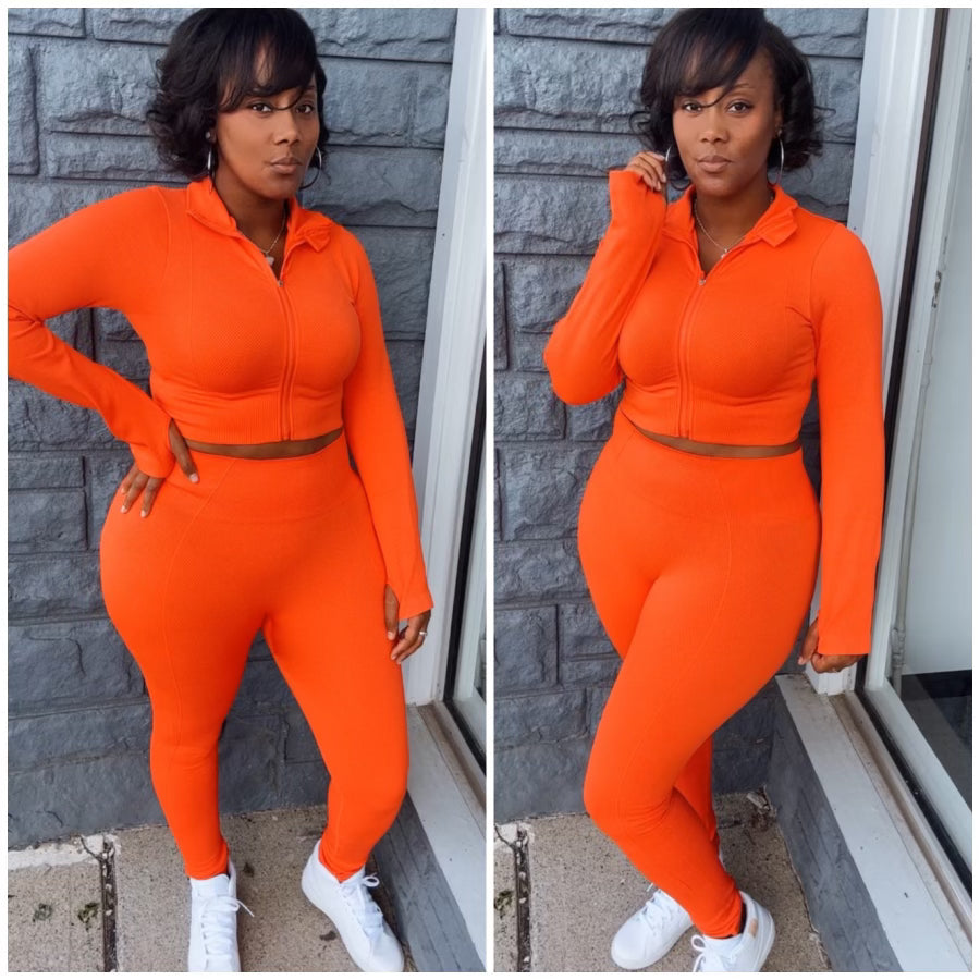 “Work It” 2 Piece Athletic Compression Legging Set