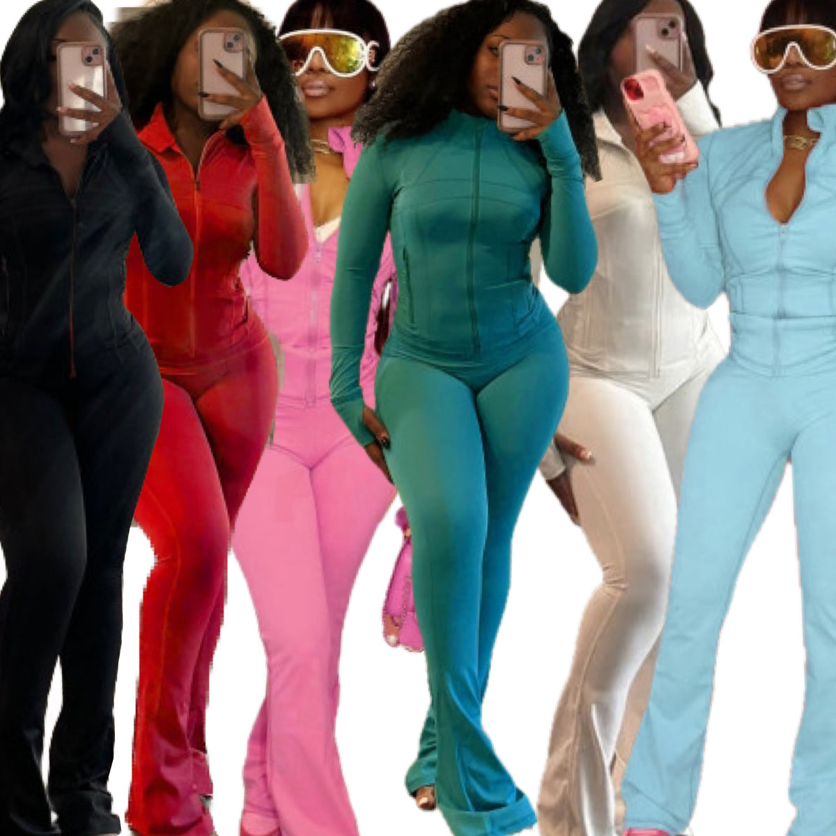 “Ivy” 2 Piece Lightweight Stretch Long Sleeve Pant Set