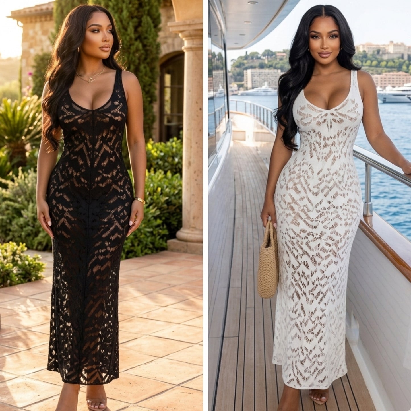 “Missy” Crochet Maxi Dress Coverup