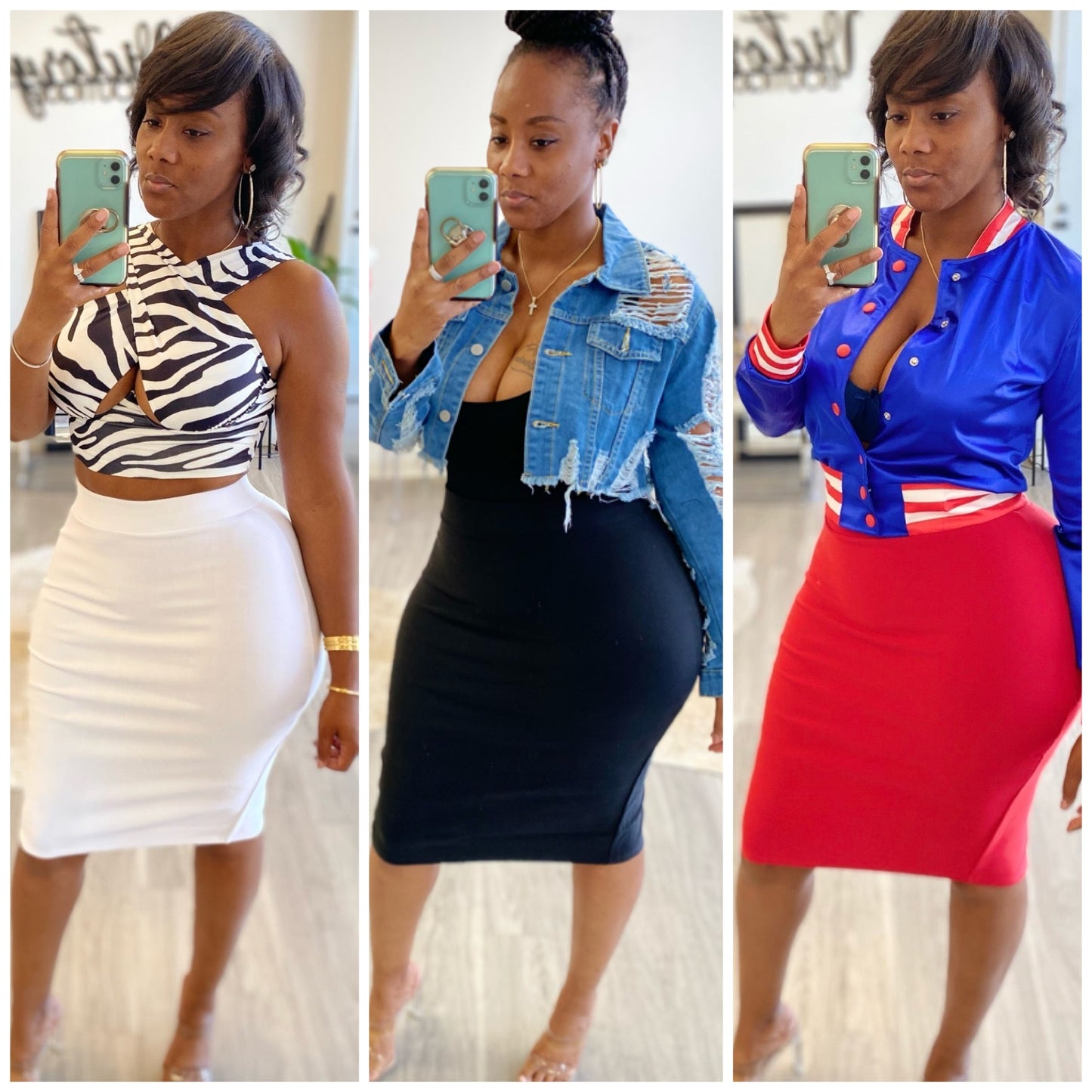 Bodycon Split Stretch Pencil Skirt