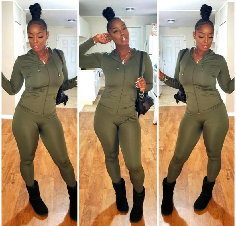 “Kickin It” 2 Piece Jacket & Legging Ari Set