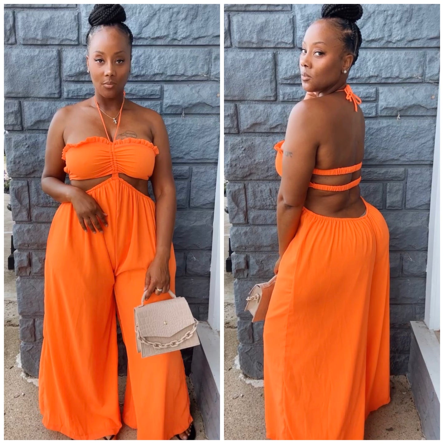 “Belize” Wide Leg Linen Jumpsuit