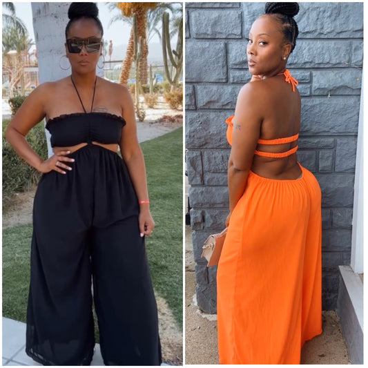 “Belize” Wide Leg Linen Jumpsuit