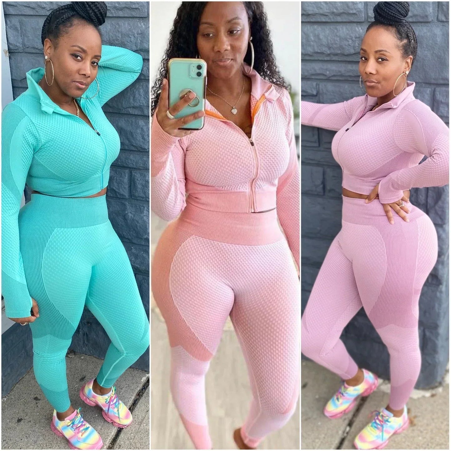 “Work It” 2 Piece Athletic Compression Legging Set