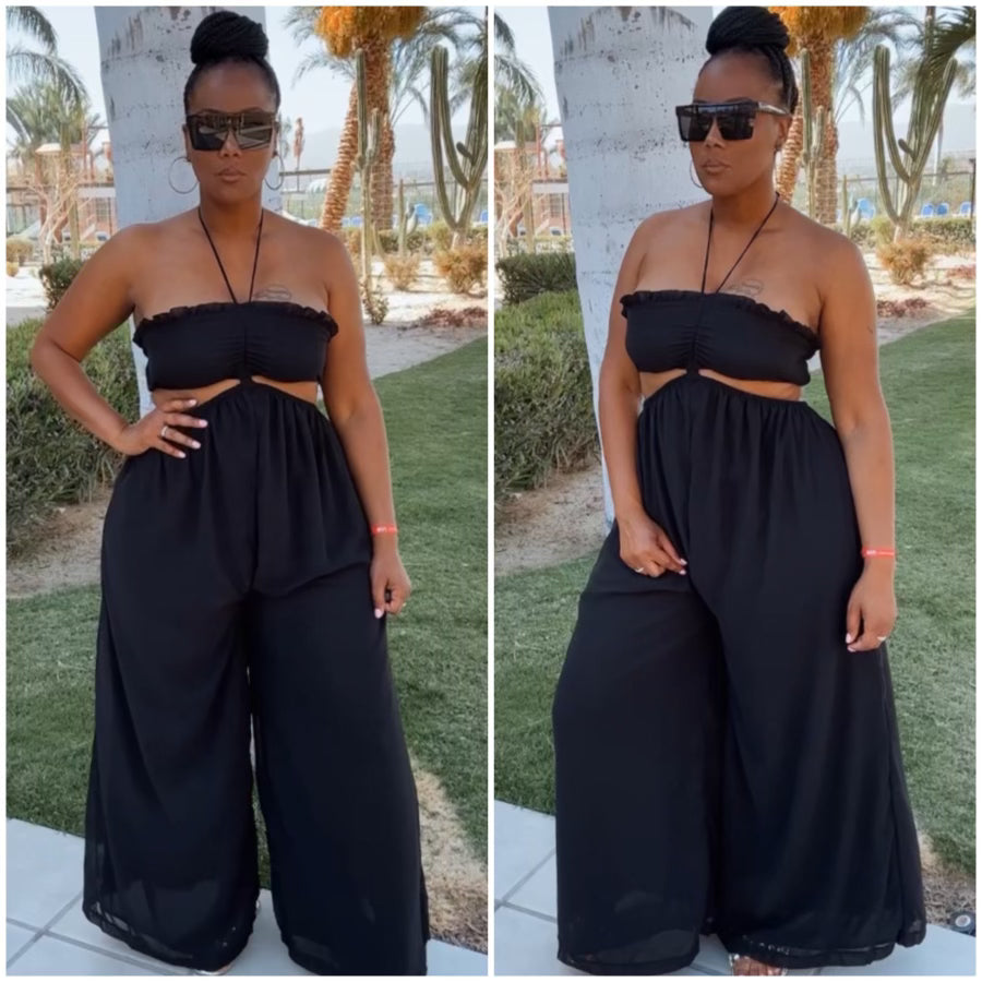 “Belize” Wide Leg Linen Jumpsuit