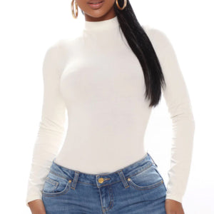 Mock Neck Long Sleeve Bodysuit