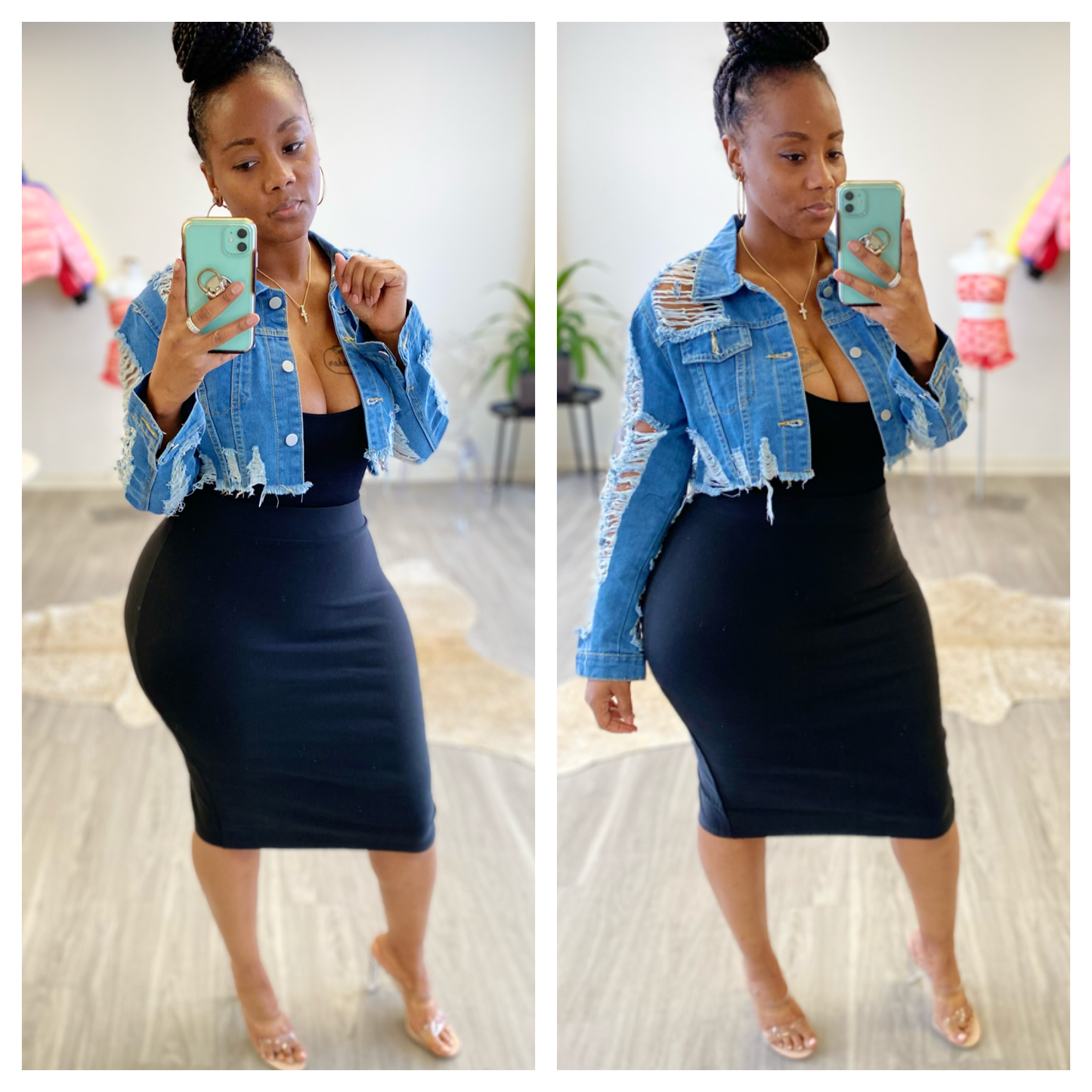 Bodycon Split Stretch Pencil Skirt