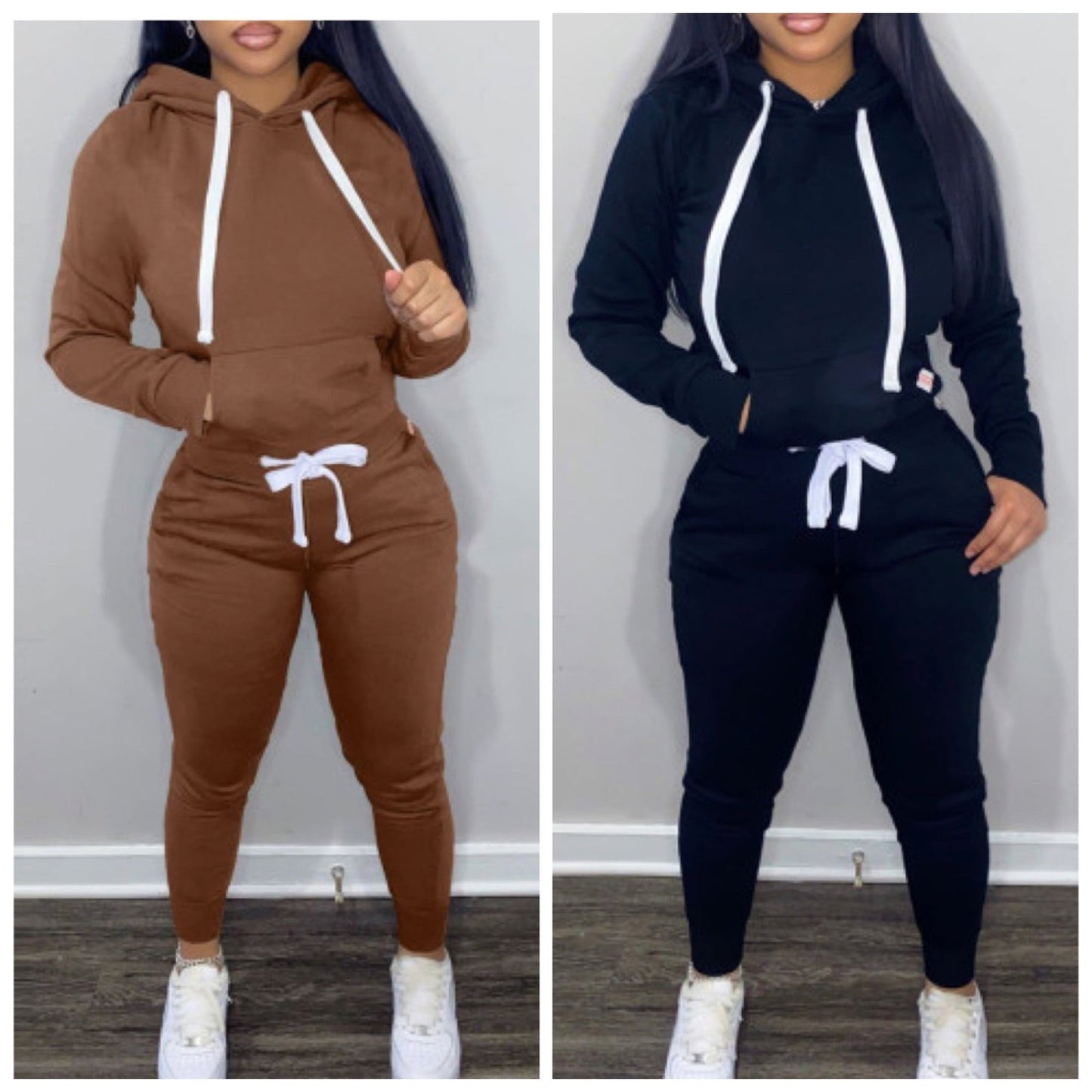 “Danni” 2 Piece Fleece Lined Hoodie Jogger Set