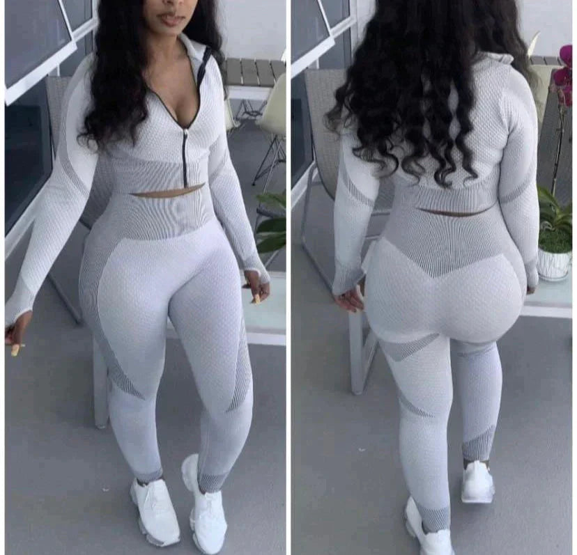 “Work It” 2 Piece Athletic Compression Legging Set