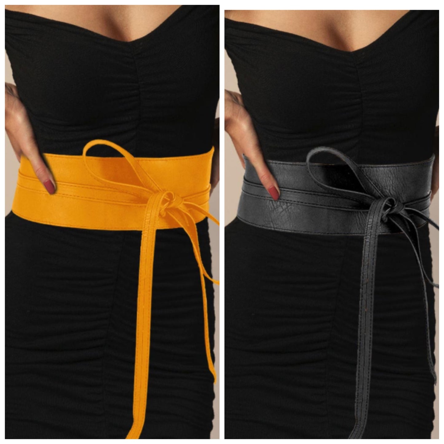 Faux Leather Wrap Belt