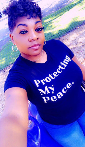 “Protecting My Peace” Long Sleeve Print Shirts