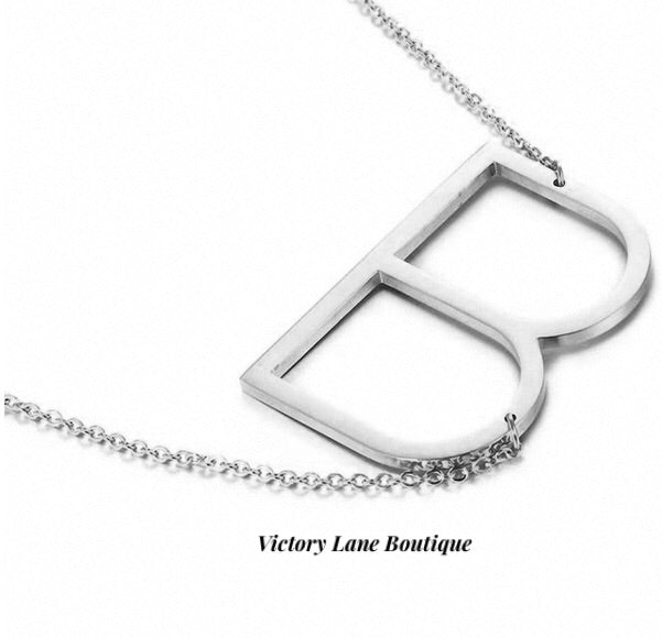 “Love Letters” Sideways Letter Necklace