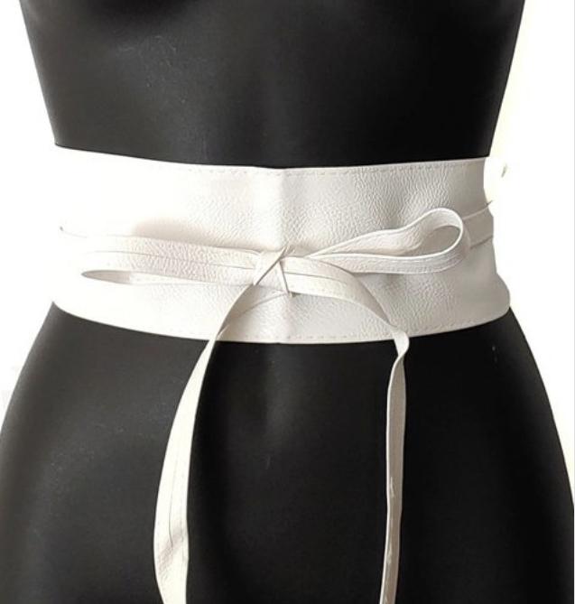 Faux Leather Wrap Belt