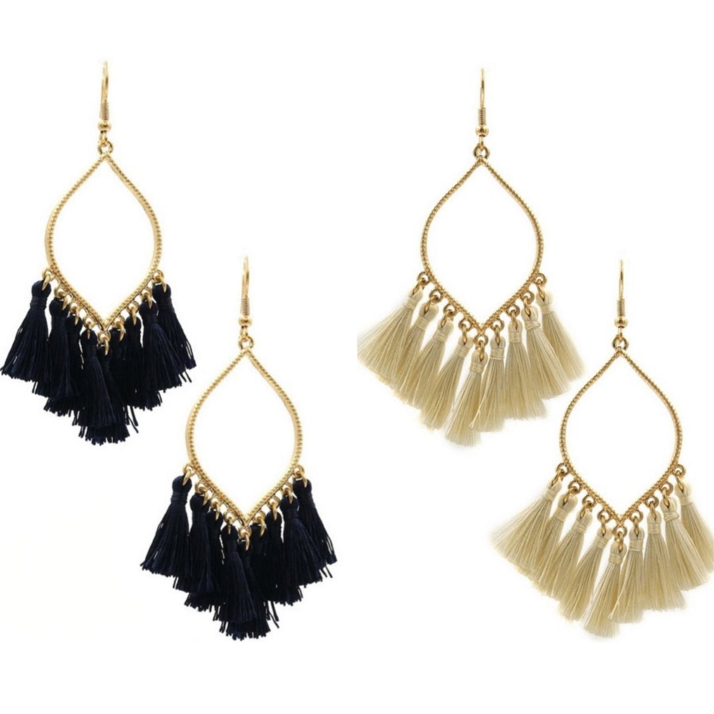 Tassel Drop Gold Earrings