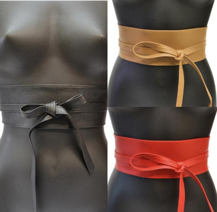 Faux Leather Wrap Belt