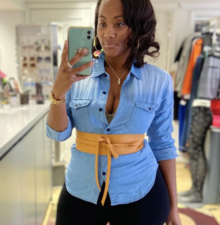Faux Leather Wrap Belt