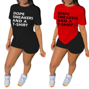 “Dope Sneakers & A T-Shirt” Biker Short Set
