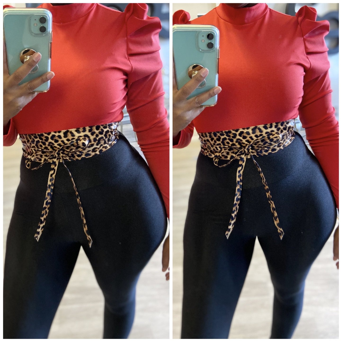 Faux Leather Wrap Belt
